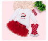 Baby Girls Christmas Clothes Cotton Baby Santa Claus Dress Xmas Clothing Infant Princess Party Baby Dresses Tutu roupas meninas