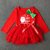 Baby Girls Cartoon Santa Claus Dress Red Kid Girls Tutu Dress Cute Tulle Party Birthday Dress Children Christmas Costume DS15