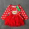 Baby Girls Cartoon Santa Claus Dress Red Kid Girls Tutu Dress Cute Tulle Party Birthday Dress Children Christmas Costume DS15