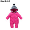 Baby girls boys winter rompers clothing Suitable 7-24 month thicken down cotton snow wear kid overalls coat infant down & parkas