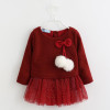 Baby Girls Autumn Winter Dress Long-Sleeve Princess Dress Ball Of Little Kids Clothes Children Party Cute Dresses