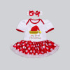 Baby Girls 2017 Christmas Newborn Infant Santa Claus Dress + Headband Costume Xmas Clothes 1 New Year Dress