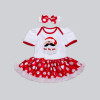 Baby Girls 2017 Christmas Newborn Infant Santa Claus Dress + Headband Costume Xmas Clothes 1 New Year Dress