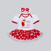 Baby Girls 2017 Christmas Newborn Infant Santa Claus Dress + Headband Costume Xmas Clothes 1 New Year Dress