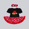 Baby Girls 2017 Christmas Newborn Infant Santa Claus Dress + Headband Costume Xmas Clothes 1 New Year Dress