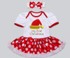 Baby Girls 2017 Christmas Newborn Infant Santa Claus Dress + Headband Costume Xmas Clothes 1 New Year Dress