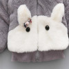 Baby Girl's Outwears Chirldren Warm Rabbit ear Jacket Hooded Infant Coats Toddler Winter &amp; Autumn Clothing Little Kids Clothes
