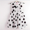 Baby Girl Sleeveless Chiffon Dress Summer Beach Dress Polka Dot Bowknot Sundress