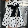 Baby Girl Sleeveless Chiffon Dress Summer Beach Dress Polka Dot Bowknot Sundress