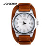 SINOBI Brand Mens Watches Top Brand Luxury Leather Mens Watches Military Army Calendar Outdoor Watch Male Waterproof Relogio