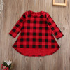 Spring Autumn Casual Baby Kids Girls Long Sleeve Palid Cotton Dress Checked Party Princess Formal Dresses 1-6Y Spring Autumn Casual Baby Kids Girls Long Sleeve Palid Cotton Dress Checked Party Princess Formal Dresses 1-6Y