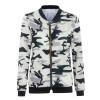 Spring Autumn Casual Jacket Women Long Sleeved Basic Coats Windbreaker Camouflage Print Jacket Outwear  a12