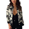 Spring Autumn Casual Jacket Women Long Sleeved Basic Coats Windbreaker Camouflage Print Jacket Outwear  a12