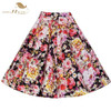 SISHION Retro Style 50s Vintage Skirt High Waist Pin up Floral Print Rockabilly Swing Women Summer Skirt Plus Size 177S2