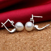 Sinya Natural Pearls earrings for women lady in 925 sterling silver fine jewelry pearls color optional dia 8-8.5mm 2017 hot sale