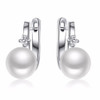 Sinya Natural Pearls earrings for women lady in 925 sterling silver fine jewelry pearls color optional dia 8-8.5mm 2017 hot sale
