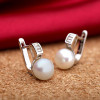 Sinya freshwater pearls earring 925 sterling silver Euro English lock fine Jewelry 2017 new and hot hoop earrings for women