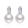 Sinya freshwater pearls earring 925 sterling silver Euro English lock fine Jewelry 2017 new and hot hoop earrings for women