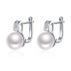 Sinya freshwater pearls earring 925 sterling silver Euro English lock fine Jewelry 2017 new and hot hoop earrings for women