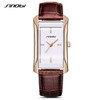 SINOBI Elegant Women's Square Golden Wrist Watches Leather Watchband Top Luxury Brand Ladies Geneva Quartz Clock 2017 Female New