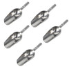 GSFY-5 x 5oz Sweet Scoops &amp; 5 x 5" Ice Tongs Wedding Candy Buffet Bar Stainless Set Silver