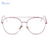 Gold Clear Aviator Glasses Women Round Oversize Clear Lens Glasses Frame EyeGlasses Frame Male Clear Glasses Transparent Eyewear