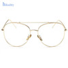 Gold Clear Aviator Glasses Women Round Oversize Clear Lens Glasses Frame EyeGlasses Frame Male Clear Glasses Transparent Eyewear