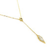 GOLD CHAIN NECKLACE WITH STONE DROP