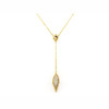 GOLD CHAIN NECKLACE WITH STONE DROP