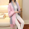 Gogoyouth Tassel Long Cardigan Female 2017 Autumn Tricot Sweater Women Jacket Knitted Cape Poncho Women Winter Top Jumper Kimono
