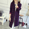 Gogoyouth Plus Size Long Cardigan Female 2018 Autumn Plaid Knitted Sweater Women Long Sleeve Cardigans Tricot Jacket Winter Tops