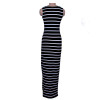 Gogoyouth Maxi Women Summer Dress 2018 Casual Tunic Beach Sundress For Women Black Bodycon Striped Long Party Dress Robe Femme