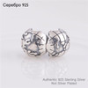Globe Clip Fits for European Bracelets Gobal Map Clip Stop Bead Sterling Silver Jewelry Original Women DIY Jewelry Findings