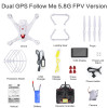 Global Drone X183 Dual GPS Drone Follow me dron 5.8G FPV RC Quadcopter with 1080P HD Camera Quadrocopter Drone with Camera