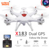 Global Drone X183 Dual GPS Drone Follow me dron 5.8G FPV RC Quadcopter with 1080P HD Camera Quadrocopter Drone with Camera