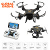 Global Drone Mini Foldable Drone 2.4G 4CH 6-Axis Gyro Portable RC Helicopter Wifi FPV Micro Quadcopter RTF with HD Camera