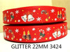 7/8"(22mm) Chrismas high quality printed polyester ribbon 5 yards,DIY handmade materials,wedding gift wrap,5Yc1078