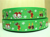 7/8"(22mm) Chrismas high quality printed polyester ribbon 5 yards,DIY handmade materials,wedding gift wrap,5Yc1078