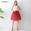 7 Layers 60cm Long Women Skirt Princess Tutu Tulle Skirts Fashion Ball Gown Lolita Skirt Summer Saias Femininas faldas Jupe