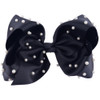 7 Inch White Pearl Ribbon Hair Bow With Clip Big Bowknot Hairpins Girl Barrettes Large Colorful Bow Hair Clip
