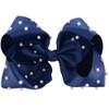 7 Inch White Pearl Ribbon Hair Bow With Clip Big Bowknot Hairpins Girl Barrettes Large Colorful Bow Hair Clip