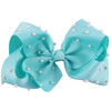 7 Inch White Pearl Ribbon Hair Bow With Clip Big Bowknot Hairpins Girl Barrettes Large Colorful Bow Hair Clip