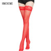 7 colors Thigh High Sexy Stockings Lace Silicone Stay Up Transparent Pantyhose For Women Medias Over The Knee Socks ZB-H005