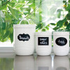 60pcs/set Bottle Sticker Kitchen Storage Bottles Jars Sticker Lable Blackboard Chalkboard for Home Wedding Party Oval Shape