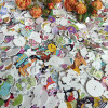 60pcs 2 Holes Assorted Random Mix white background Round and Animals Pattern Cartoons Wood Sewing Buttons Scrapbooking zmk-0001