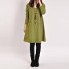 5XL Plus Size Womens Clothing 2018 Autumn Winter Women Pockets Dress Long Sleeve Solid O Neck Loose Dress Casual Ukraine Vestido