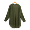 5XL Plus Size Women Chiffon Shirt V Neck Pockets Roll up Long Sleeves Asymmetrical Solid Loose Casual Blouse Tunic Shirt female