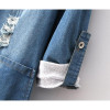 5XL Plus size 2016 Korean Casual Denim Patchwork Overcoats Vintage Loose Long Jeans Coat Spring Autumn Jeans Trench Coat