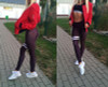 2018 Autumn New Fashion Women Skinny Leggings Black Stripe Fitness Leggings High Elasticity Patchwork Legency Leggings