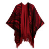 2018 Autumn New Cardigan Women Winter Poncho Cape Top Tassel Fringed Cardigan Print Sweater Scarf Women Coat Red/Grey/Khaki